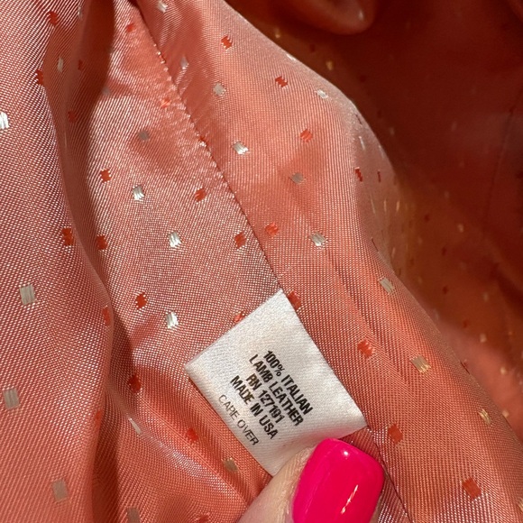 Leather jacket Janakos ladiesCoral lamb skin size small - Picture 4 of 14